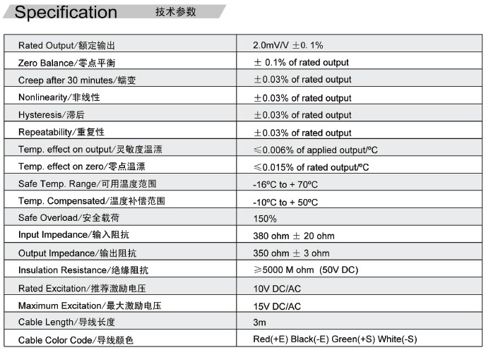 Transcell BSH波纹管称重传感器